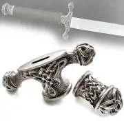 Silver Knife Pommel Finger Guard Bolster CELTIC KNIGHT FINK -Custom Knife Making