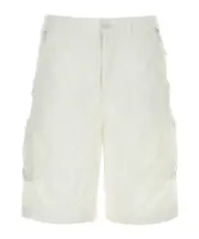 Ten C Logo-Appliqué Drawstring Hem Bermuda Shorts 52 White
