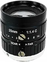 HD CCTV Lens 25mm 100,000 Pixel C-Mount Manual Iris Focus F1.4 Aperture 2/3 Inch for Security IP Camera Industrial Lens
