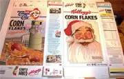1998 Kellogg's Santa Corn Flakes unused factory Shaped Flat Cereal Box oc3