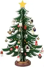 CurcKua Mini Tabletop Christmas Tree Wooden Xmas Tree Ornaments Table Desk Decoration Christmas Tree Tabletop Decoration Medium