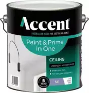 ACCENT BY DULUX 4 LITRE PAINT&PRIME IN ONE CEILING-FLAT INTERIOR WHITE PAINT