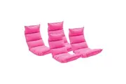 SOGA 4X Foldable Tatami Floor Sofa Bed Meditation Lounge Chair Recliner Lazy Couch Pink