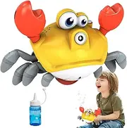 Baby Bubble Machine - Colorful Dancing Crab Blower - Lightweight Smart Moving Crab Bubble Blower with Light and Music for Gathering Fun