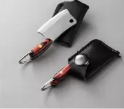 Mini Stainless Steel Butcher Knife Hatchet Keychain Free Ball Chain Necklace
