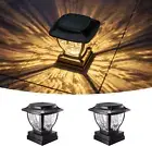 Solar Post Cap Lights for 4X4 Vinyl/Wooden Posts, Warm White (2 Pack)