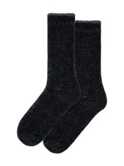 Underworks Womens Heat Bods Chenille Ribbed Crew Sock 1Pk