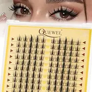 QUEWEL Manga Lash Clusters Fairy Lash Clusters DIY Individual Lashes Eyelash Extension False Eyelashes Natural&Mega Styles Soft for Personal Makeup Use at Home(Manga-DH)