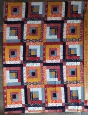 Vintage Country Mini Calico Faux cheater Quilt Springs Fabric 32" X 48"