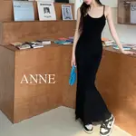 ANNE｜細肩帶 魚尾長洋裝 吊帶裙【AD102161】魚尾裙 魚尾洋裝 緊身洋裝 顯身材 細肩帶洋裝 無袖洋裝 連身裙