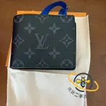 LV 路易威登 SLENDER 經典款 老花 黑灰 對折短夾 皮夾 八卡 卡夾 原花 零錢包 M62294