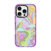 iPhone 16 Pro Impact Case pastel boho hippie flowers