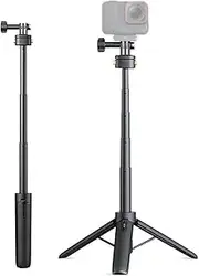 Camera Tripod, 20.8 Inch Extension Pole Tripod Magnetic Suction Arrow Storage Case Mini Selfie Stick Stand Handle Grip for Cameras Vlogging