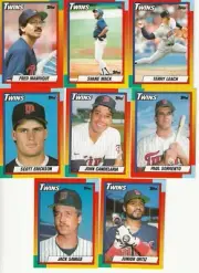 Minnesota Twins 1990 Topps Traded team set (8 cards) near mint-mint See list