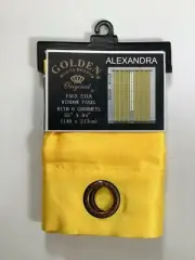 Golden Original Yellow Alexandra Faux Silk Window Panel W/8n Grommets 55x84 NEW!