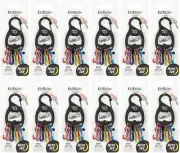 Nite Ize KeyRack+ w/ Plastic Mini S-Biners - Black (12-Pack)