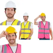 Builders Accessory Hard Hat Construction Helmet High Vis Vest Fancy Dress Mens