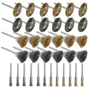 Wire Brush Set 36 Pieces/Set, Brass and Wire Brush Set, Rotating Tool Accessorie