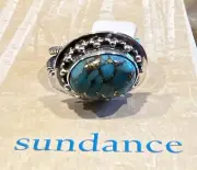 NWT Sundance Catalog Silver Turquoise “World Apart Ring” size 10 $168