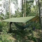 COMBO 10ft Rain Fly Tent Tarp & Double Hammock Mosquito Net Lightweight Camping