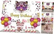 Cheetah Print Birthday Decorations, Cheetah Happy Birthday Decoration