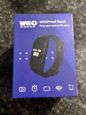 NIB WODProof Workout Tracker Band Bluetooth App CrossFit Gym Training Black