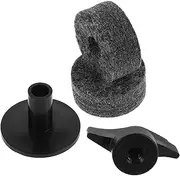 ERINGOGO 2pcs Cymbal Felt Pads Drum Hardware Drum Stand Parts Drum Accessories Drum Keys for Tuning Drums Cymbal Sleeves Crash Cymbal Drum Pad Stand Tall Cymbals Cymbal Pads Plastic Black