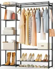 Neprock Wardrobe Closet, Portable Clothing Rack for Hanging Clothes