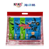 在飛比找PChome24h購物優惠-KAKA 大尾醬燒蝦餅 30g 四入組 原味*2+海苔*2
