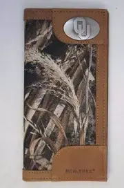 ZEP-PRO Oklahoma Sooners Leather & Nylon REALTREE MAX-5 Camo Wallet TIN GIFT BOX