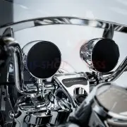 Waterproof Amp Bluetooth Stereo Speaker Audio Steero System Radio Harley Chrome