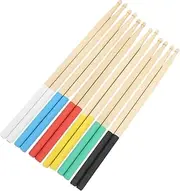 COMPUKAS 6 Pairs Non Slip Maple Drumsticks Wooden Drumsticks for Percussion for Beginners and Young Drummers Comfortable Grip and Durable Design