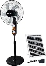 WTTTTW 16 Inch Solar Fan DC Motor Quiet Pedestal Fan Oscillating Fan Solar Powered Standing Fan Solar Panel Cordless Floor Fan for Office Home Outdoor Camping