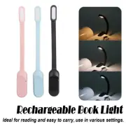Usb Rechargeable Mini Led Book Light Adjustable Brightness 360 Degree Free Bend