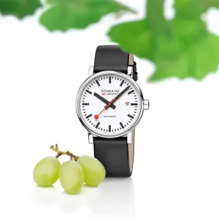 【MONDAINE 瑞士國鐵】evo2 Automatic植物皮革時光走廊自動上鏈機械腕錶 - 40mm / 白面40610LBV