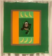 Monkey / Jungle Handmade Patchwork and Applique Baby Cot Quilt