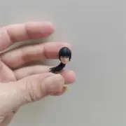 Painted 1/18 Scale The Black Long Hair Beauty Girl Head Sculpt Fit 3.75" Figure