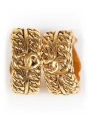 Gold Hoop CC Clip-on Earrings