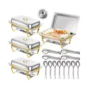 Chafing Dishes for Buffet, 8 Qt High Grade Chafing Dish Buffet Set, Full Size...