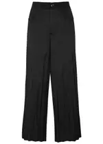 High Acceptance Wide-leg Satin Trousers - Black - 40 (UK8 / S) 40 (UK8 / S)