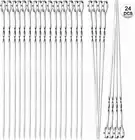 24Pcs Kabob Skewers, Flat Metal BBQ Barbecue Skewer 12" Long Stainless Steel Re