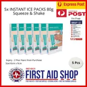 5 INSTANT ICE PACKS 80g Squeeze & Shake FIRST AID Sport Injury Pain Sprain
