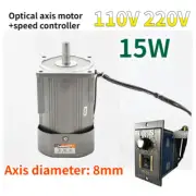 AC Motor Optical Axis 15W Deceleration Geared 110V 220V With Speed Controller