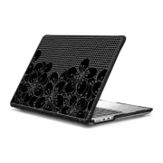 MacBook Pro 14-inch (M1 - M4) Impact Case Cherry Blossom Grid Black