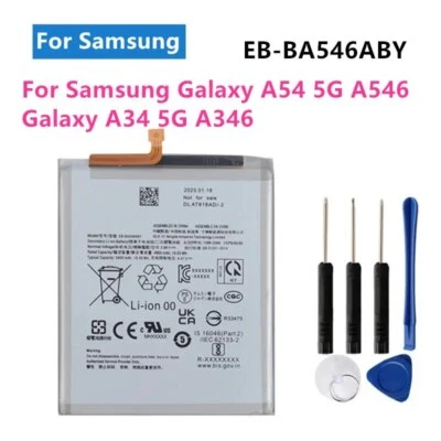 EB-BA546ABY 5000mAh Battery For Samsung Galaxy A54 5G A546/ A34 5G A346 + Tools