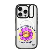 iPhone 16 Pro Impact Ring Stand Case MagSafe Compatible Happy Place