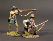 Two Militia Civilians Ready to Fire DAM-09A John Jenkins Designs Metal Miniature