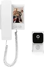 Wireless Video Doorbell, Two-Way Intercom with Customizable Tones, Digital Door Phone with 3.5 Inch HD Display and Dialog Monitor.