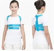 Corrector Adjustable Brace Support Belt,Prevent Humpback Upper Back for Teenagers Boys and Girls,Blue-Small,Blue-Small