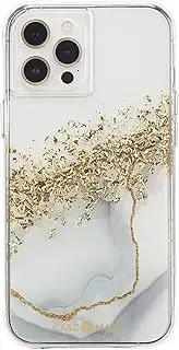 [Case-Mate] Karat Marble Case Protective Cover Compatible with Apple iPhone 13 Pro Max case Gold [Shockproof | Recyclable Material | 10 ft Drop Protection | Real 24 Karat Gold foil] - Marble/Gold